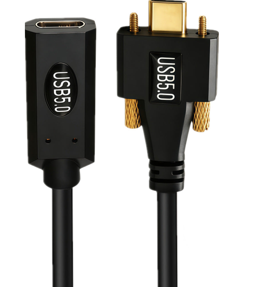 USB-C 80Gbps male to female locking extension cable
