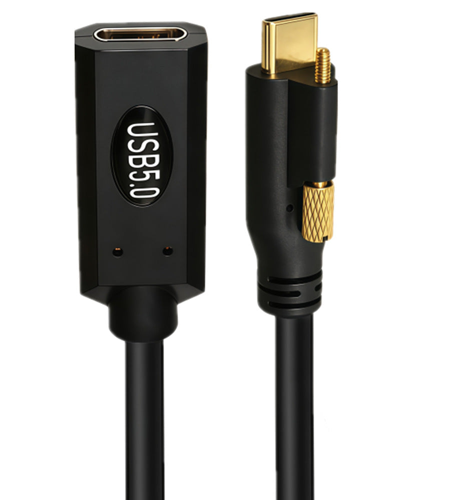 USB-C 80Gbps male to female locking extension cable