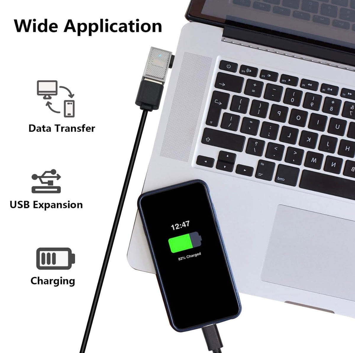 USB C to USB A adapter compatible with laptops smartphones tablets and USB peripherals