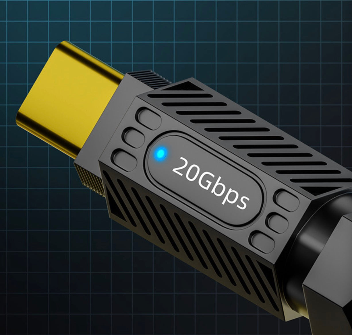 USB C charging cable connected to devices in a workstation environment