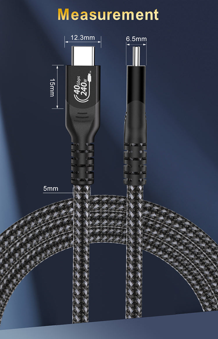USB-C cable compatible with Thunderbolt devices