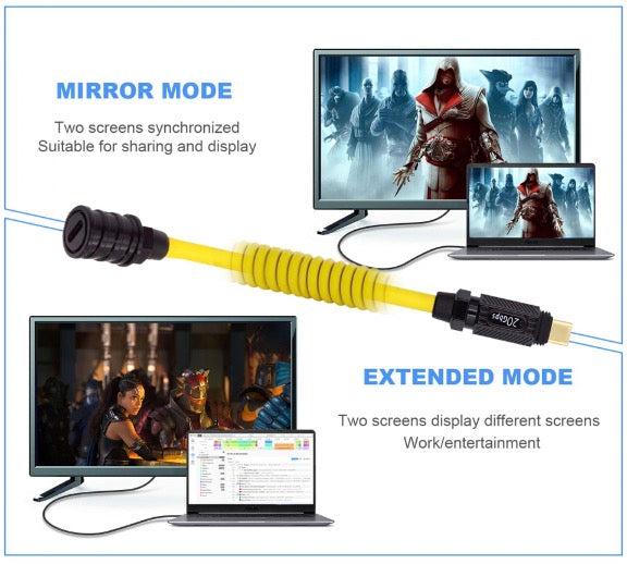 USB C coiled extension cable used in desktop workstation and productivity setups