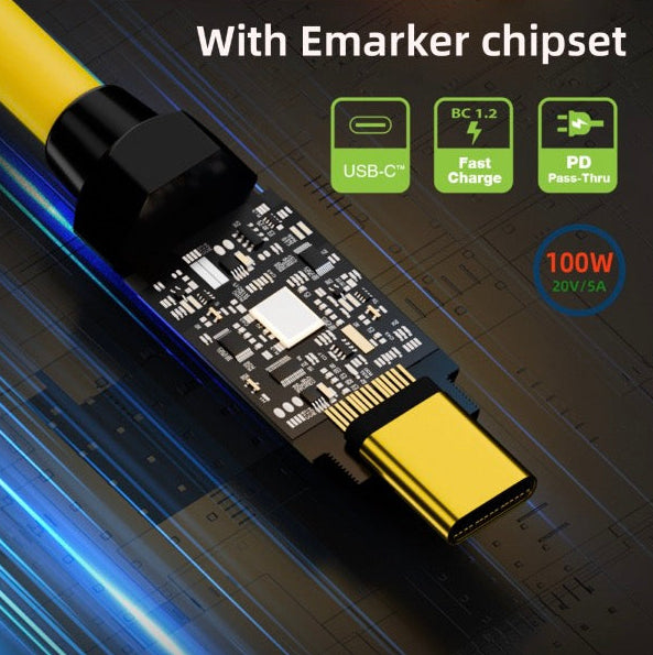 USB C coiled extension cable compatible with laptops tablets docking stations and SSDs