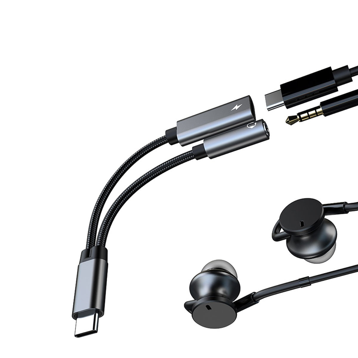USB-C audio adapter featuring integrated DAC for high-quality sound