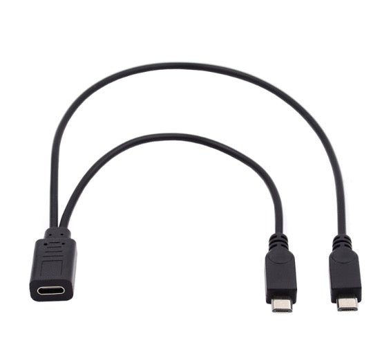 usb c to dual micro usb charging cable 30cm