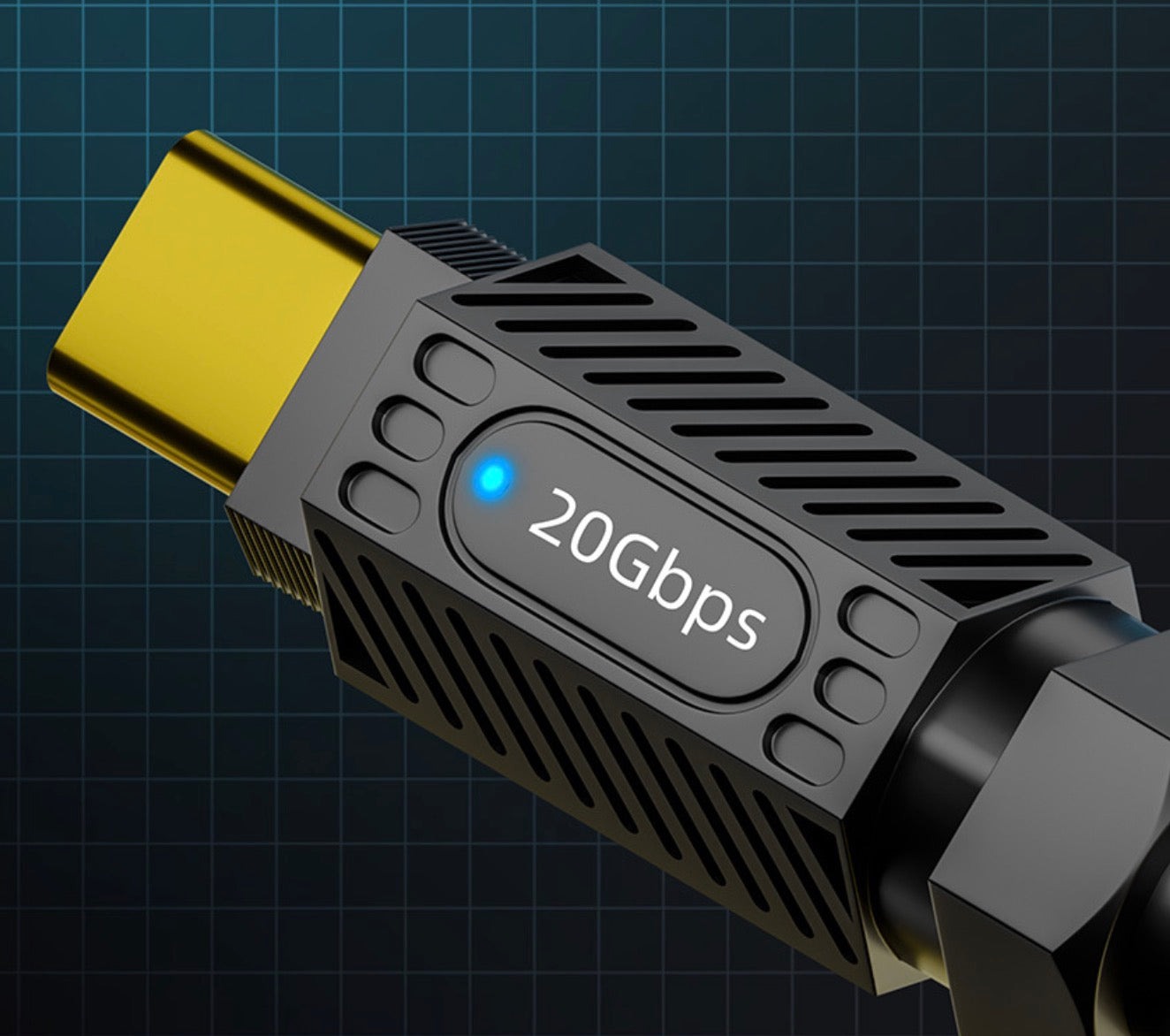 USB C extension cable featuring premium aluminium alloy connector housing