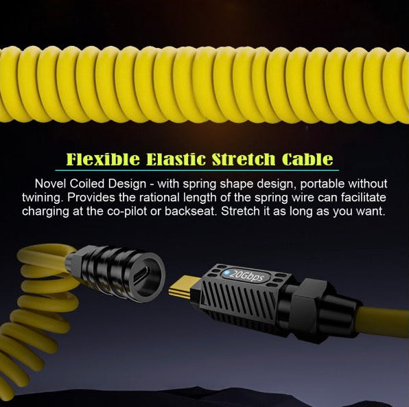 USB C extension cable featuring premium fibre core construction for durability
