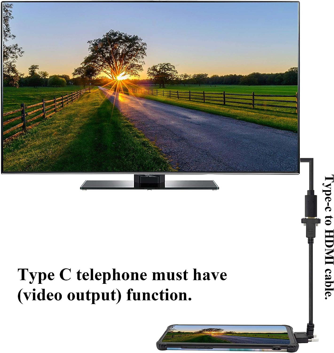USB-C panel mount extension cable