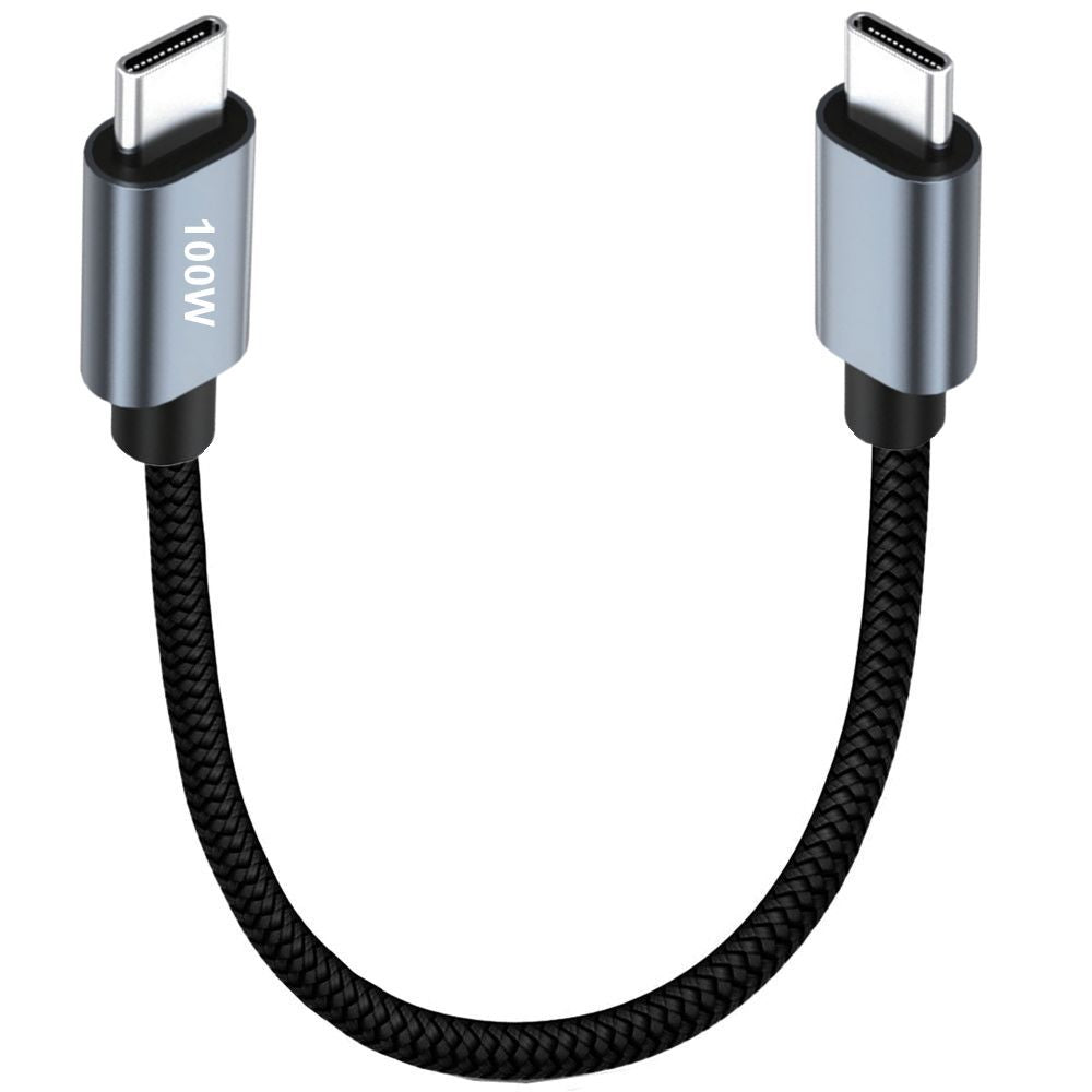 USB C to USB C braided charging cable for laptops and phones