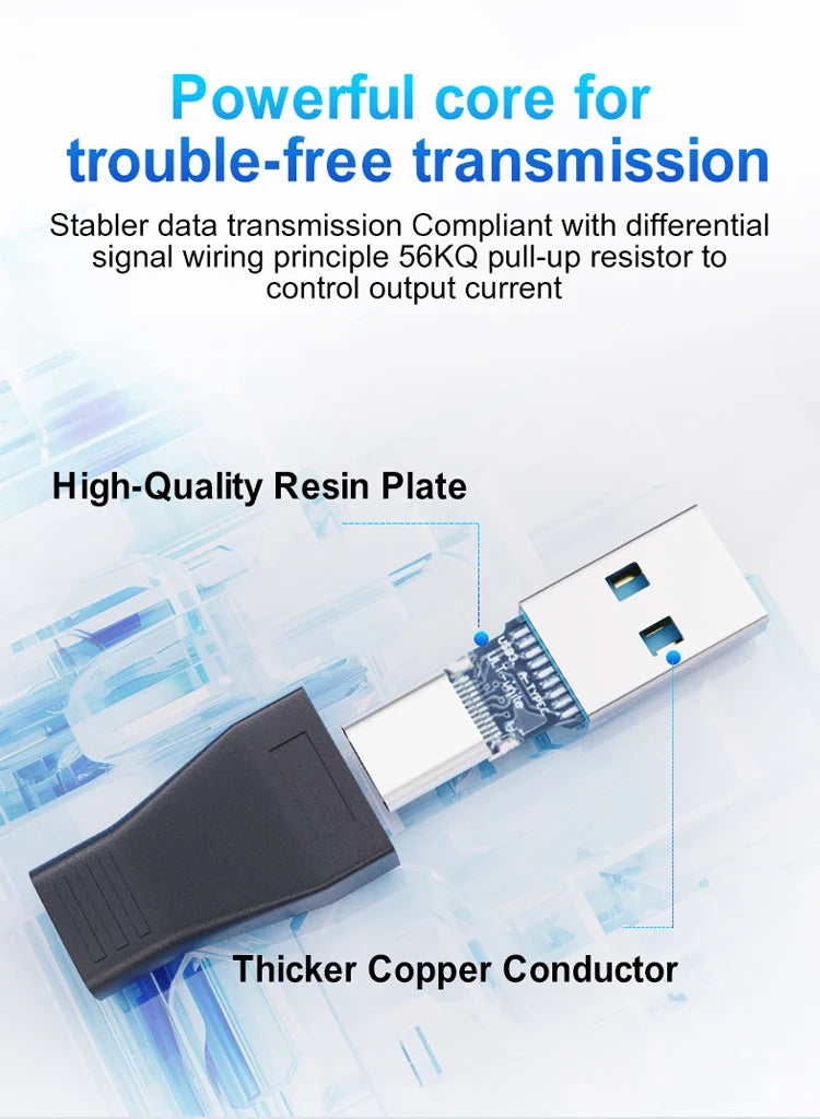 USB-C female adapter supporting 5Gbps data transfer