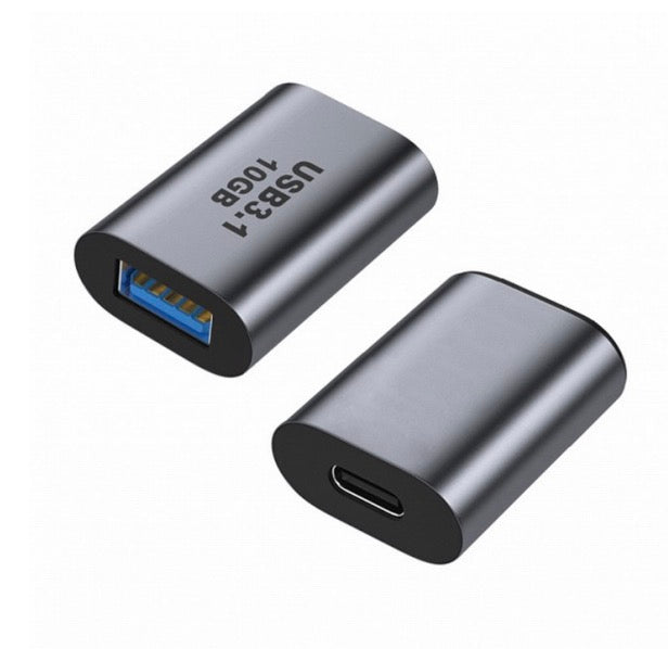 USB C female coupler adapter with USB 3.0 female connection