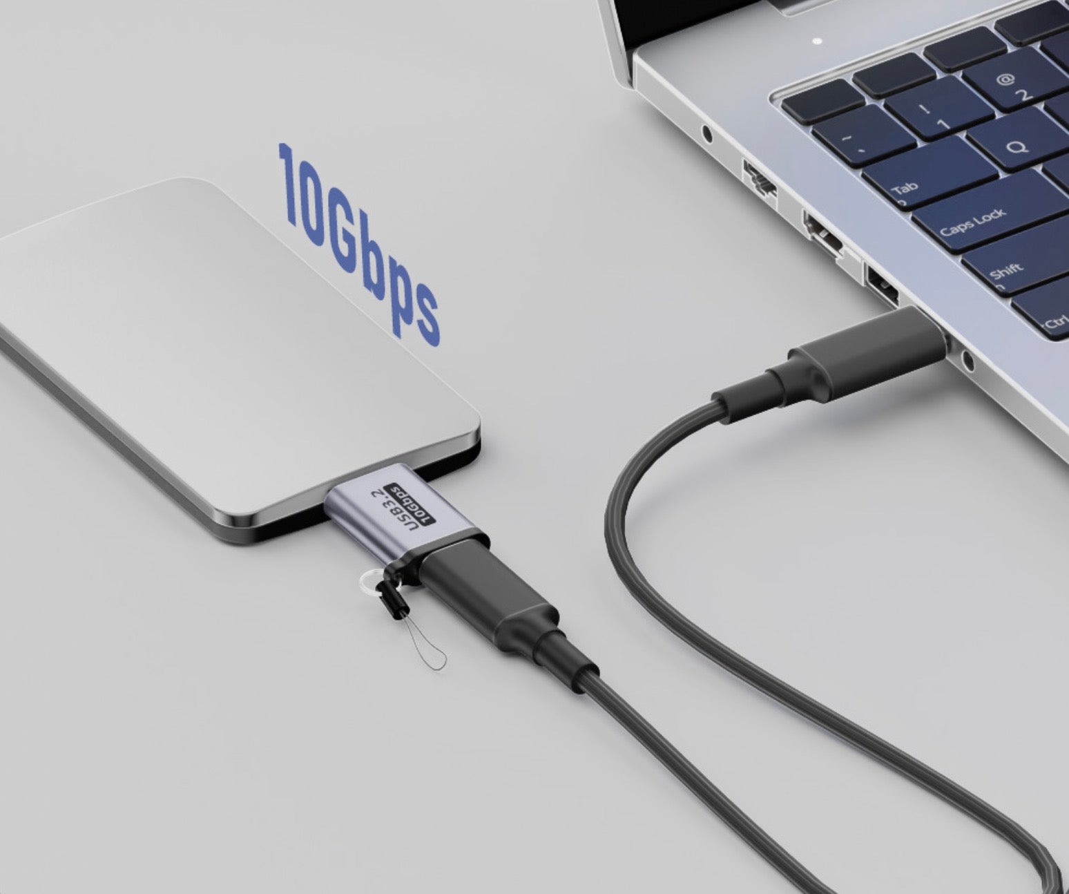 USB-C female to Micro USB male converter adapter close-up