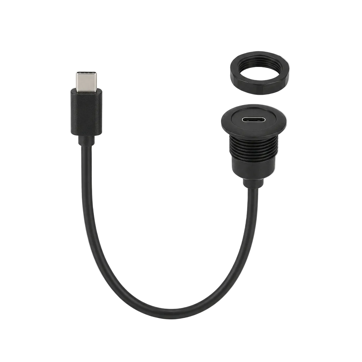 USB C flush mount adapter cable male to female