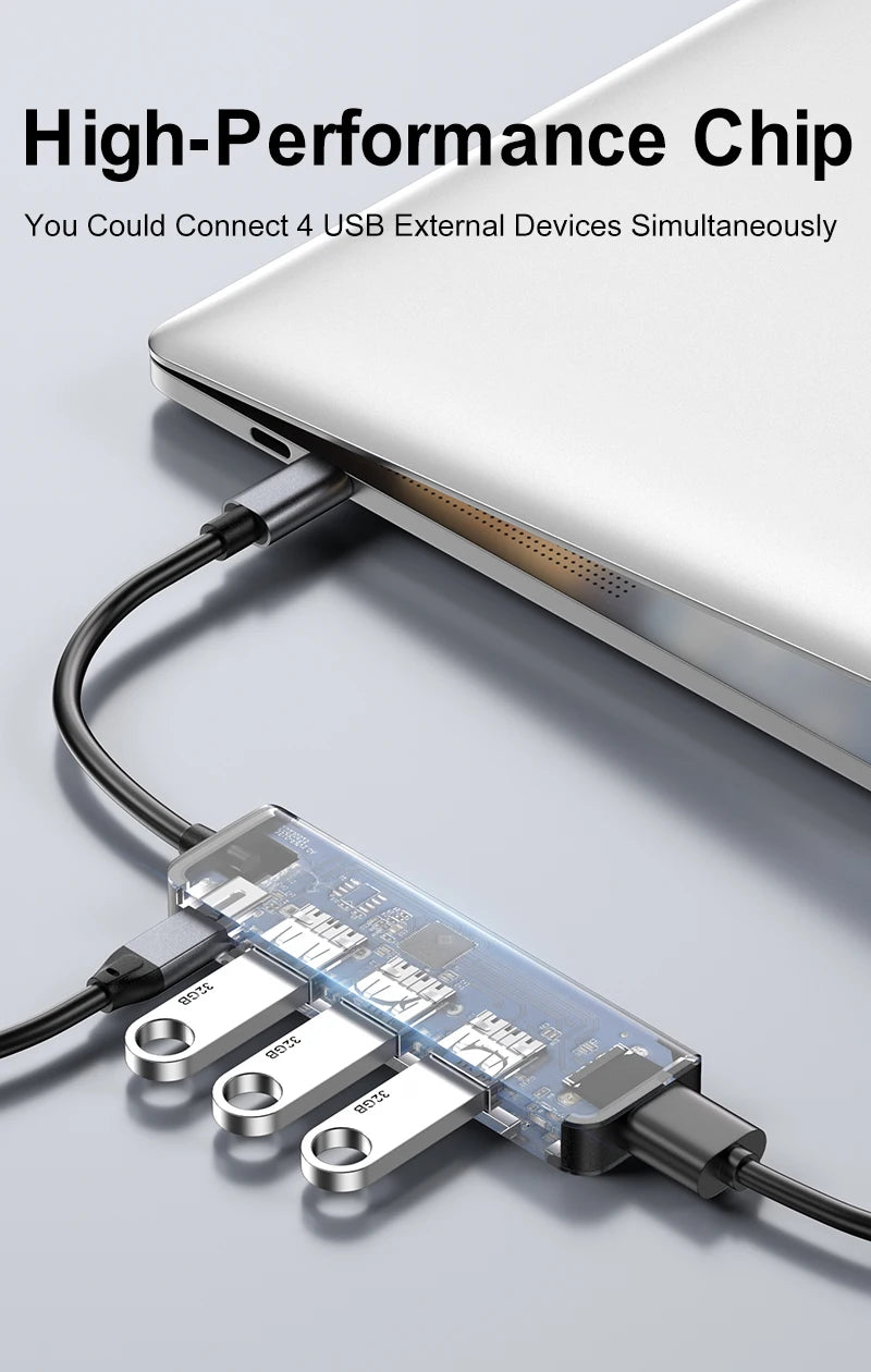 USB-C hub highlighting the integrated high-performance chipset