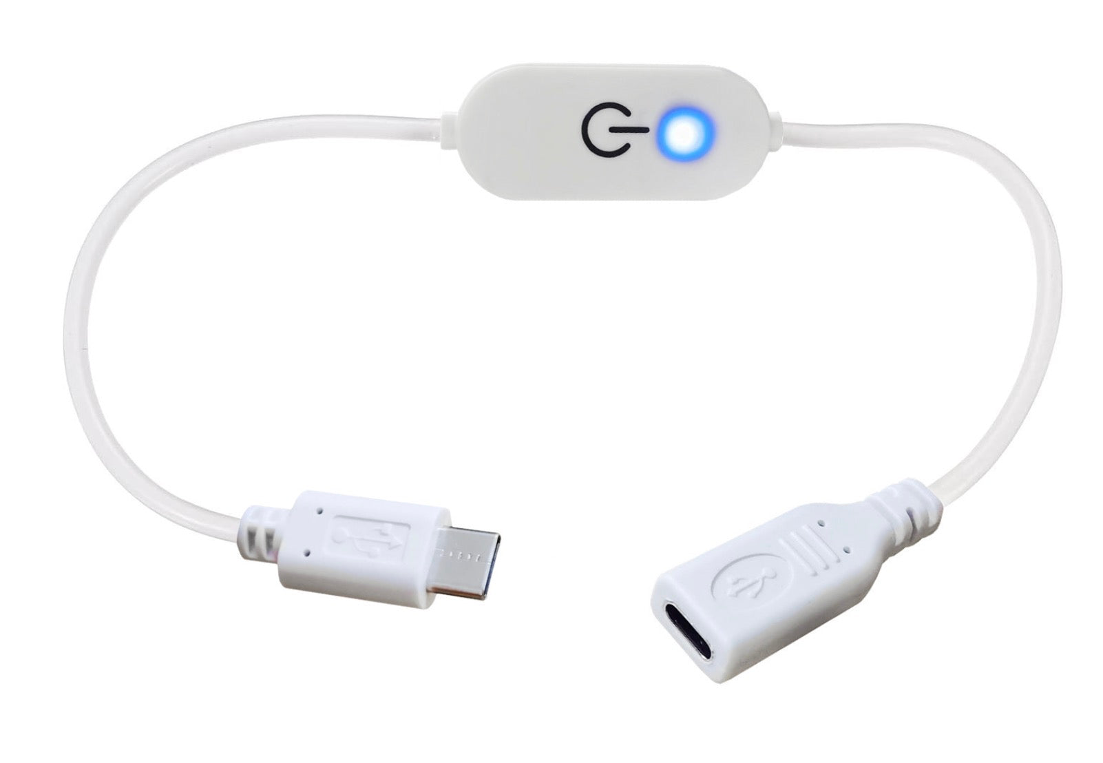 USB C LED light dimmer controller with touch sensitive brightness adjustment
