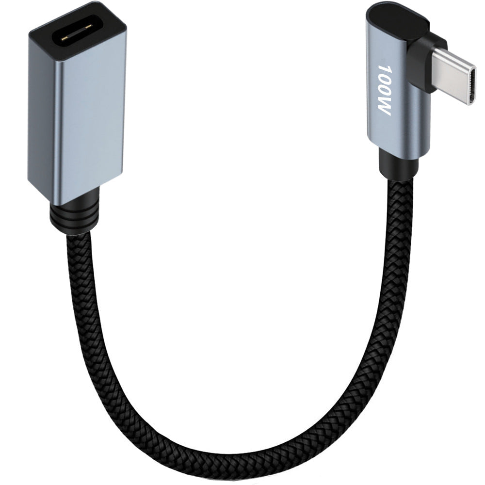 USB C male to female extension cable with braided cable design