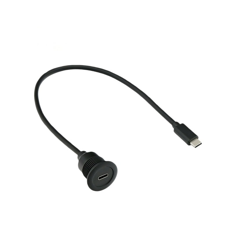 USB C 3.1 male to female panel mount cable