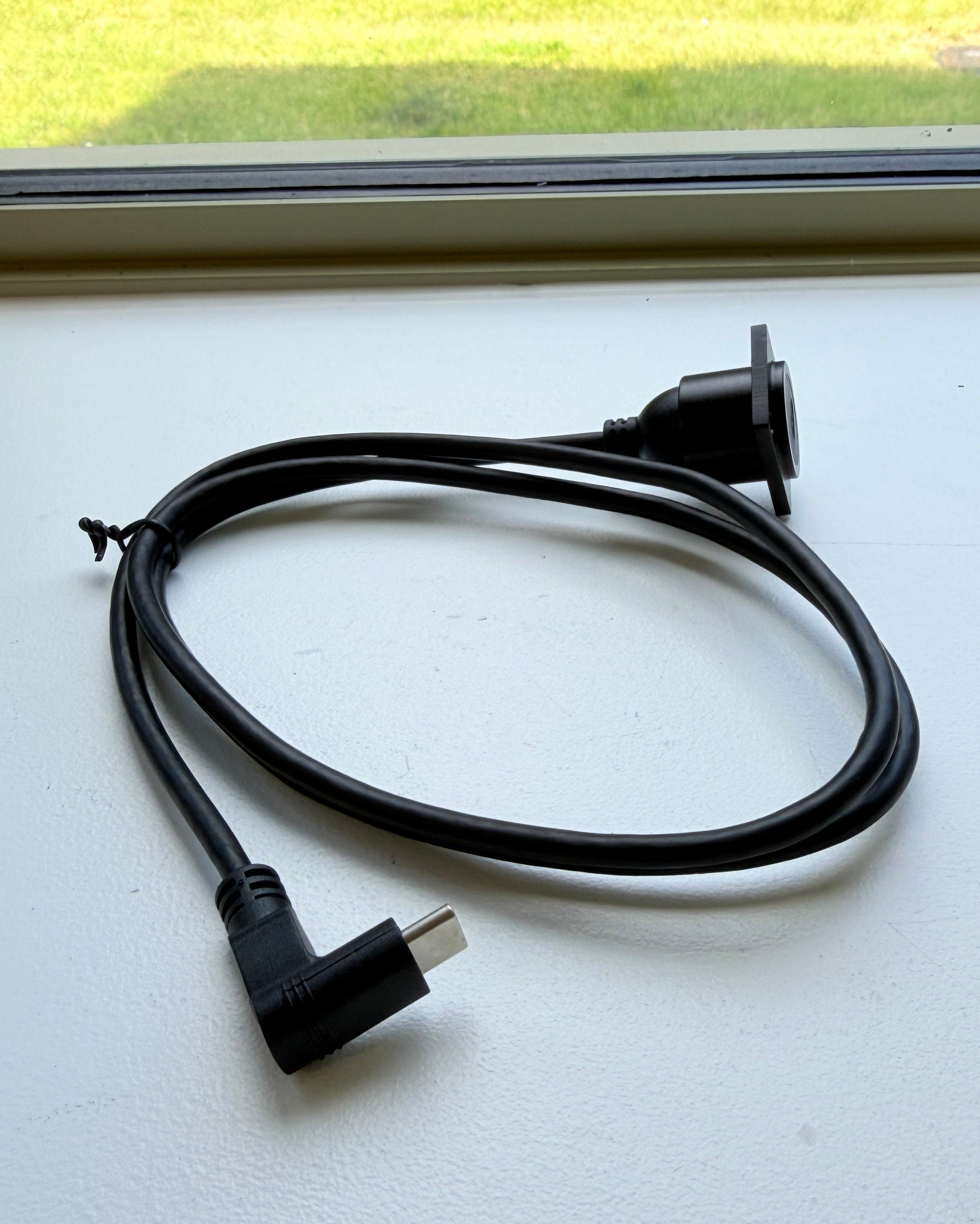 USB Type C male to female panel mount