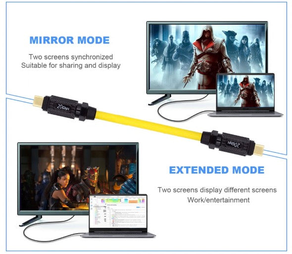 USB C male to male cable for charging data transfer and display connectivity applications