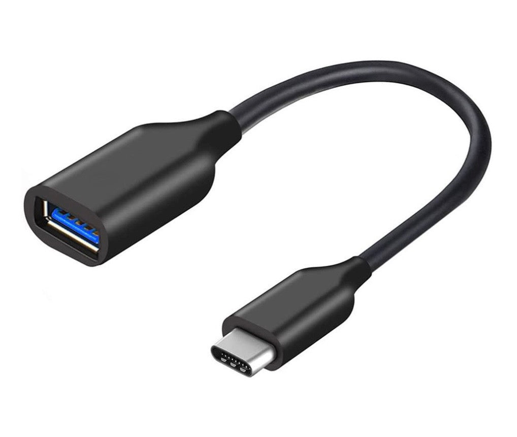 USB-C male to USB 3.0 Type-A female OTG extension cable supporting 5Gbps data transfer and 3A output