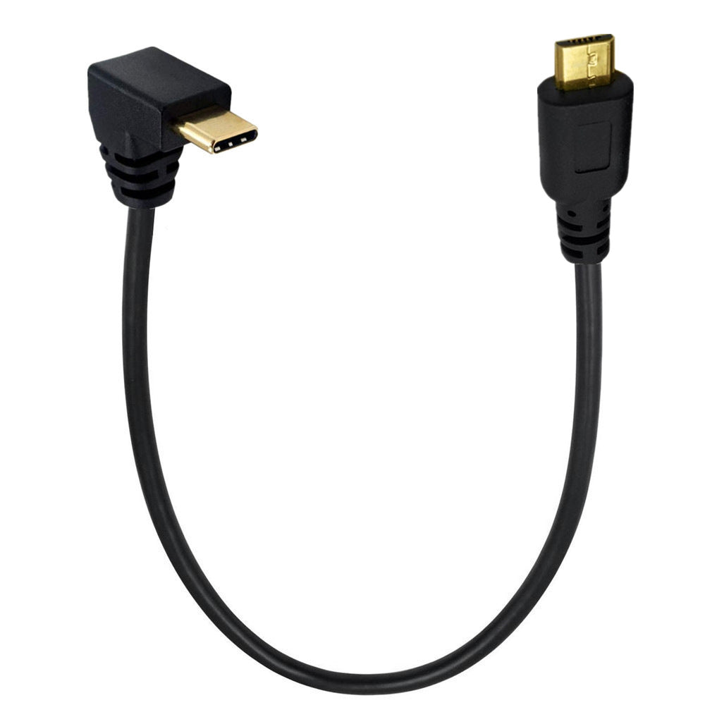  USB-C to Micro USB right angle charging cable