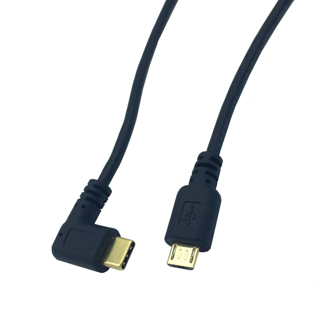 USB-C to Micro USB up down angled