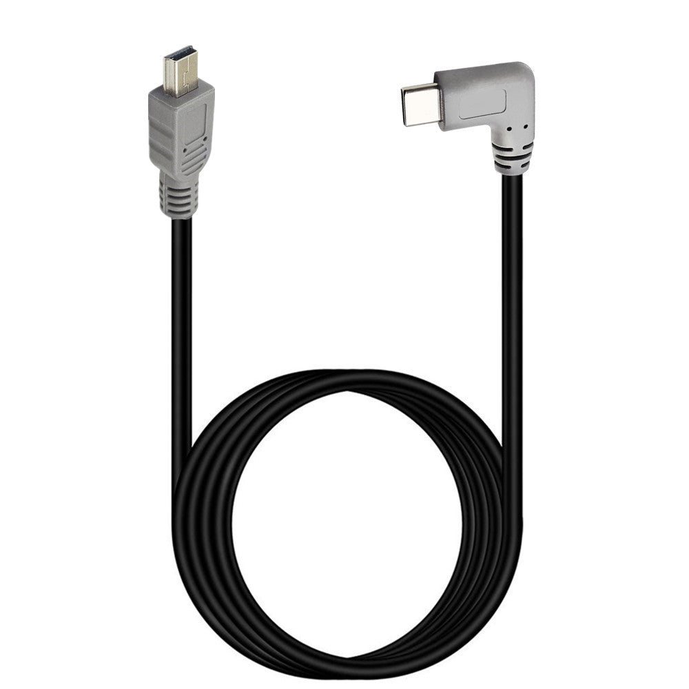 USB C to Mini USB angled sync cable for Android and camera devices