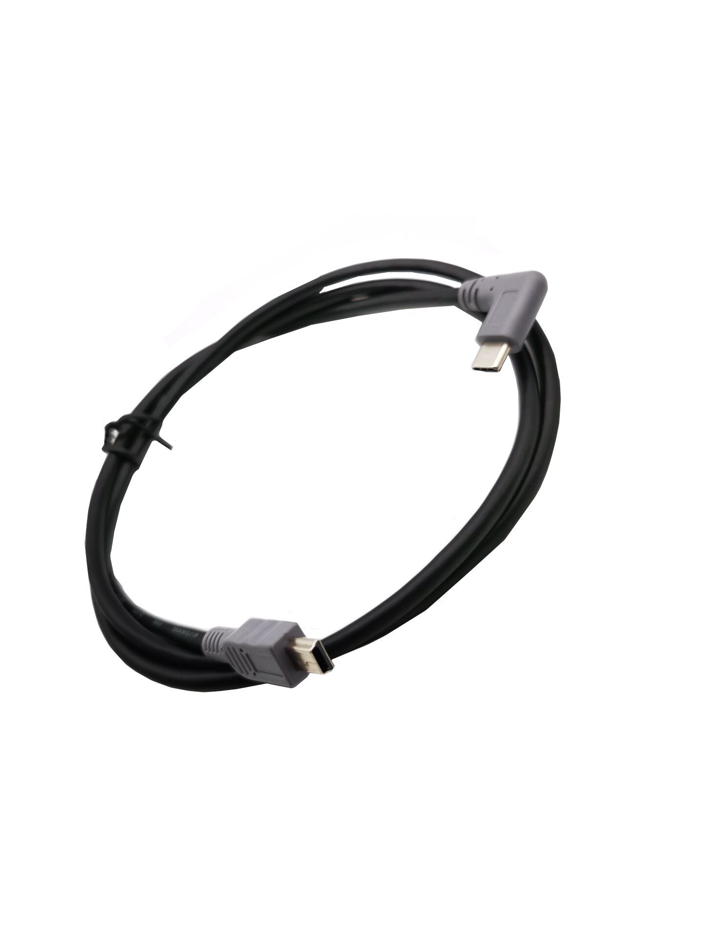 USB C to Mini USB cable connected to camera and portable devices