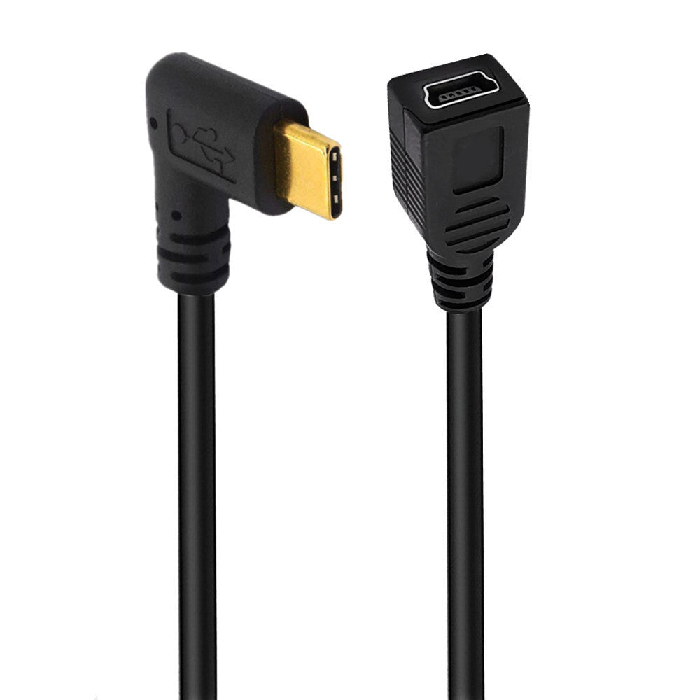 USB-C to Mini USB right angle connector cable