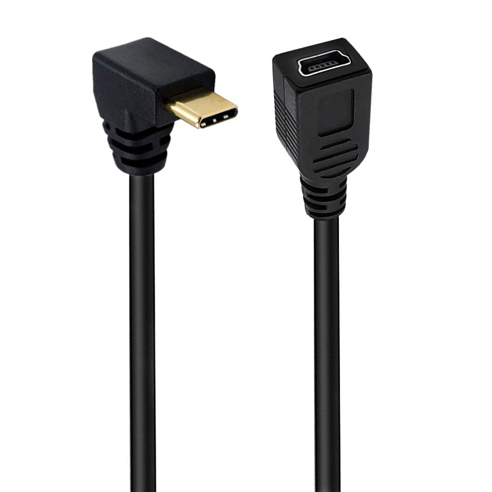 USB-C to Mini USB up down angle adapter cable