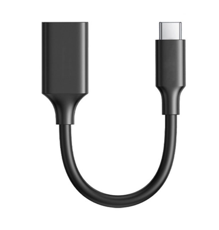 Compact USB-C male to USB 3.0 female OTG extension cable with flexible short cable design