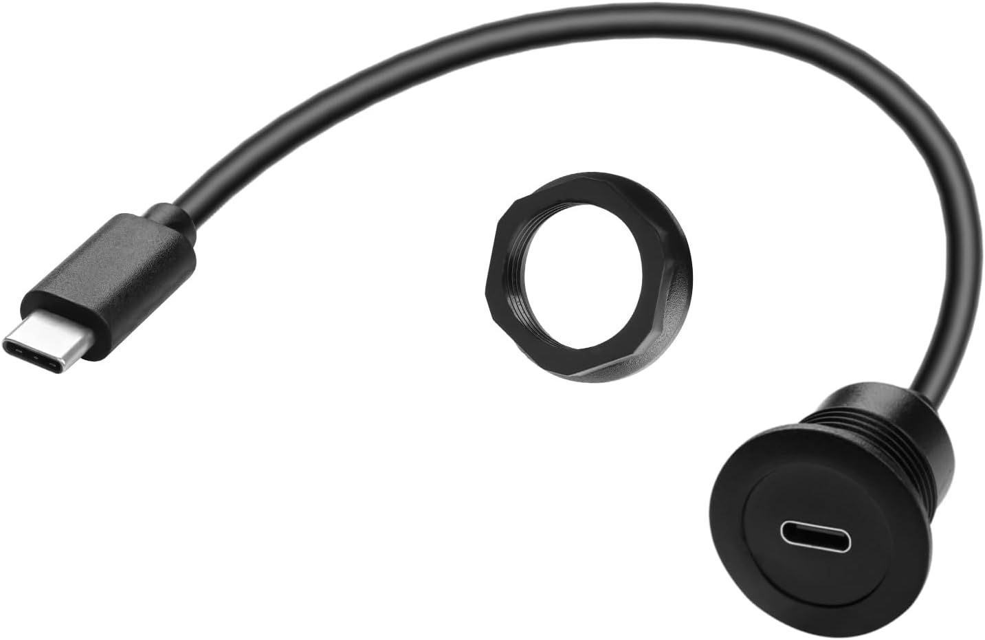 USB C round flush mount socket cable