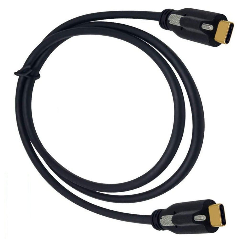 USB C panel mount extension cable with 4K video 