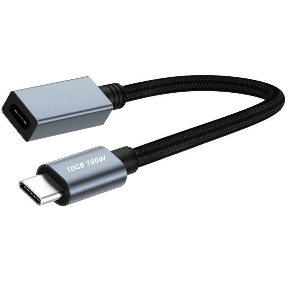 Braided USB C extension cable for laptops tablets and monitors