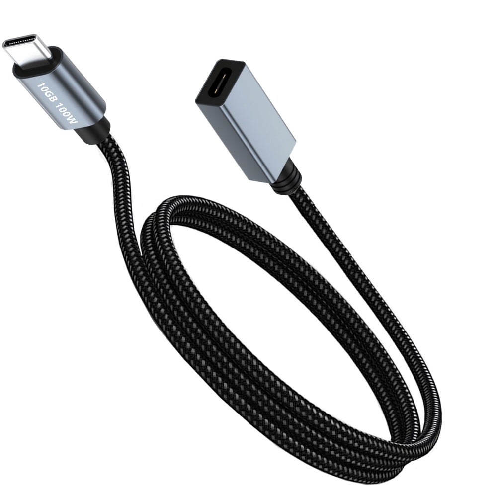 Braided USB C extension cable for laptops tablets
