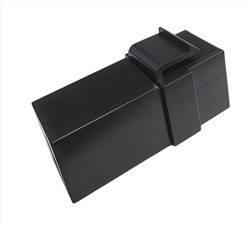 Black USB-C straight-through female panel module for wall or desk installation