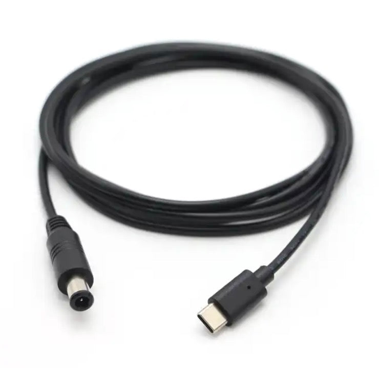 USB C to DC 7.0 x 1.0mm PD trigger power cable with 65W charging support