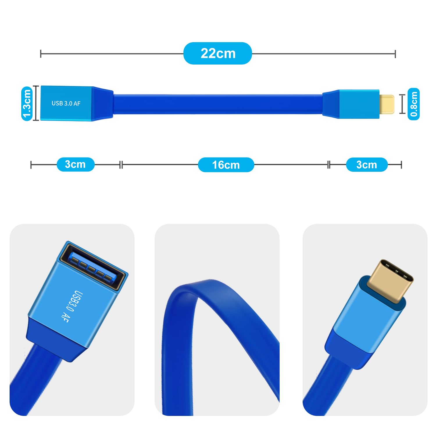 SB-C to USB-A female OTG cable USB 3.0