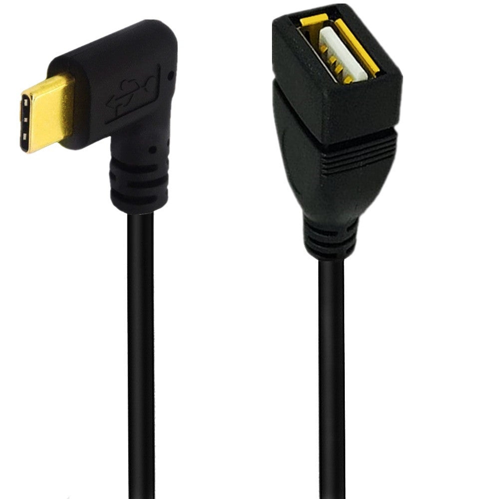 USB-C male to USB female connector detail