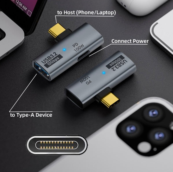 USB-C to USB 3.0 OTG adapter compatible with laptops smartphones tablets and USB accessories