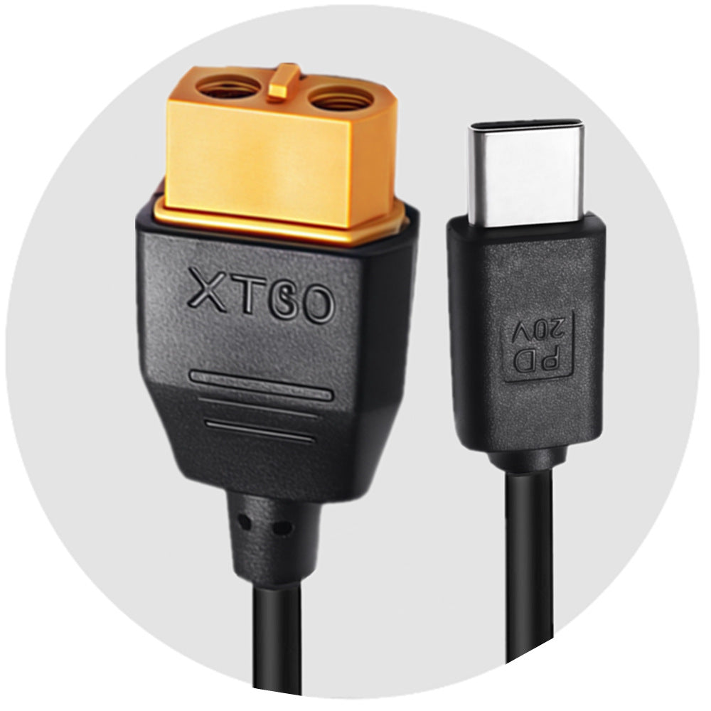 USB-C to XT60 female power lead rated up to 20V 5A and 100W