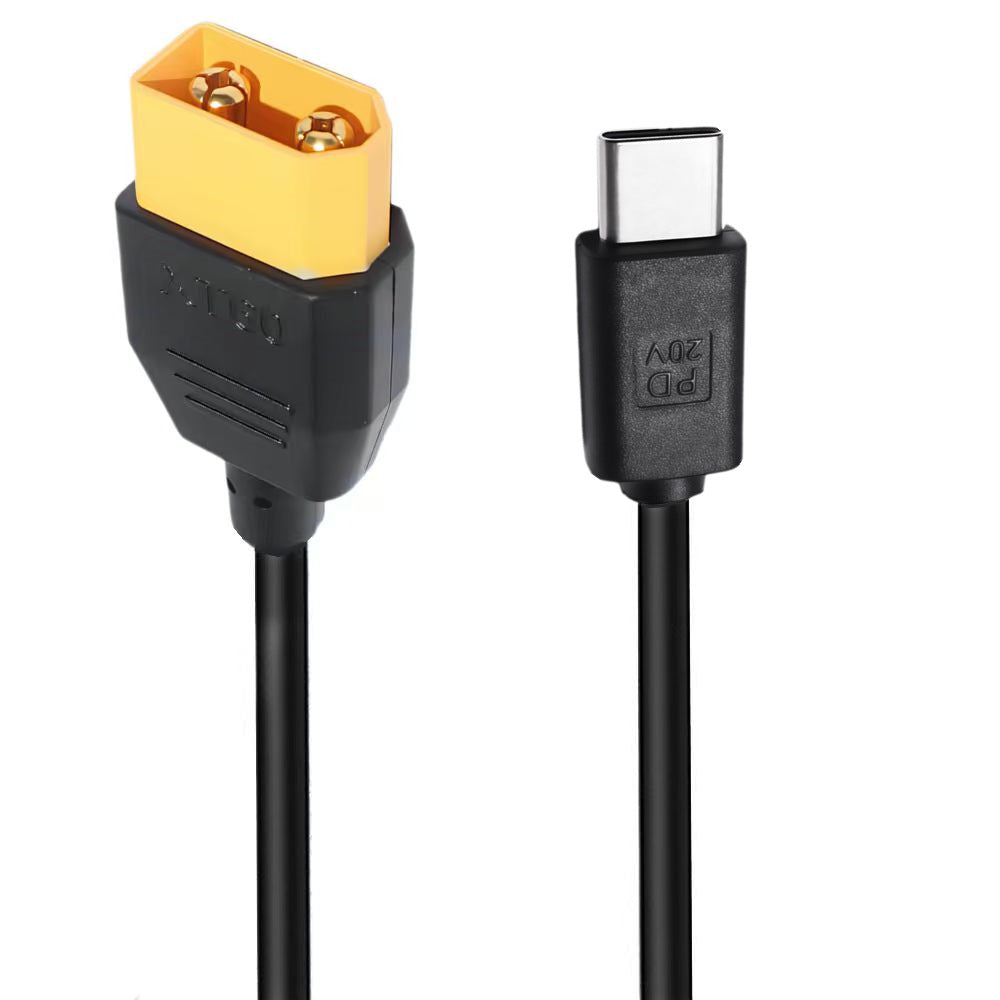 USB-C to XT60 male 20V 100W PD power cable 1m