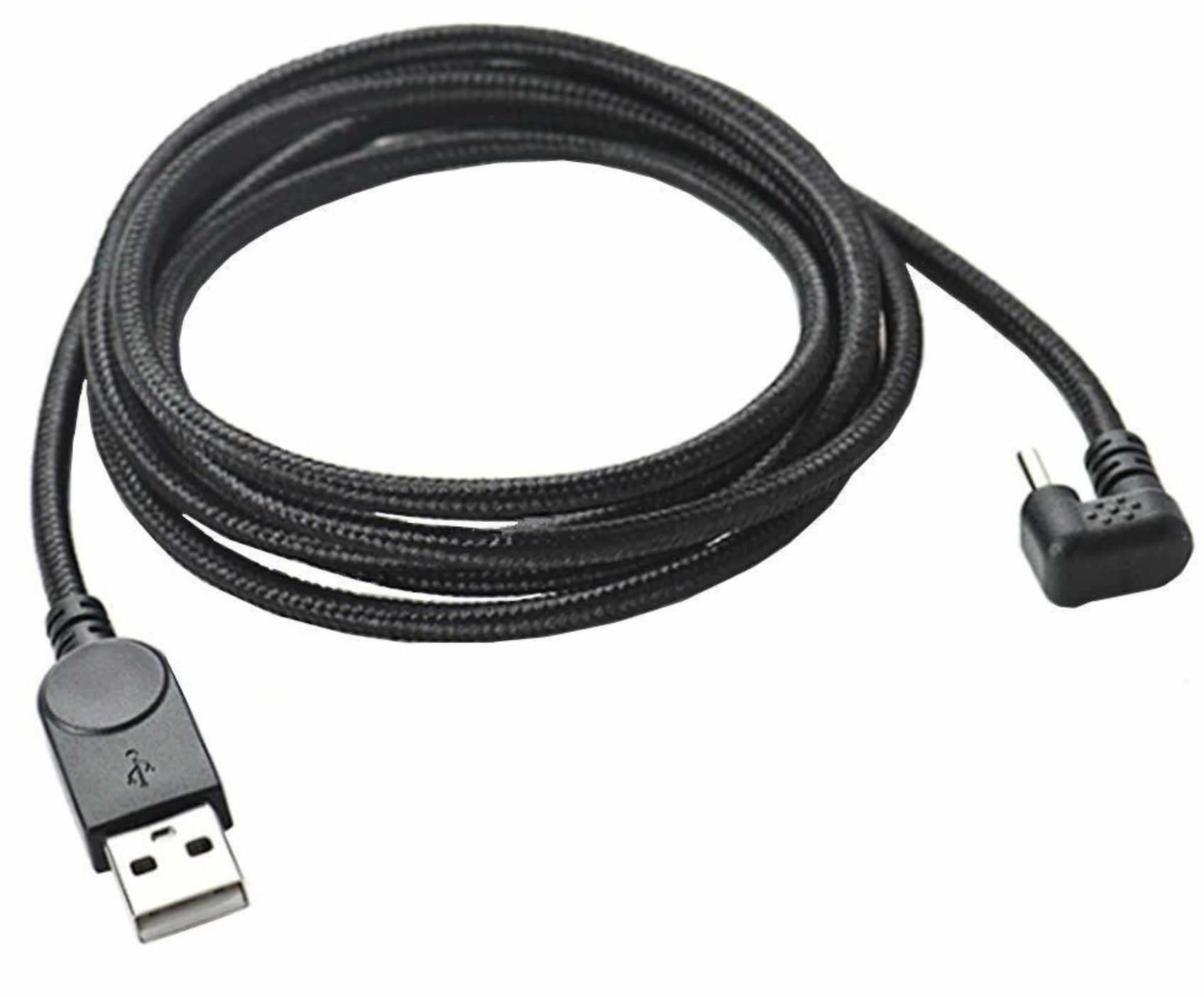 USB A to USB C U shape braided cable showing full cable length and connector design