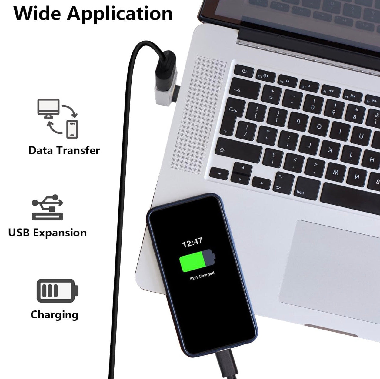USB C up down angle OTG adapter for laptops tablets smartphones and USB peripherals