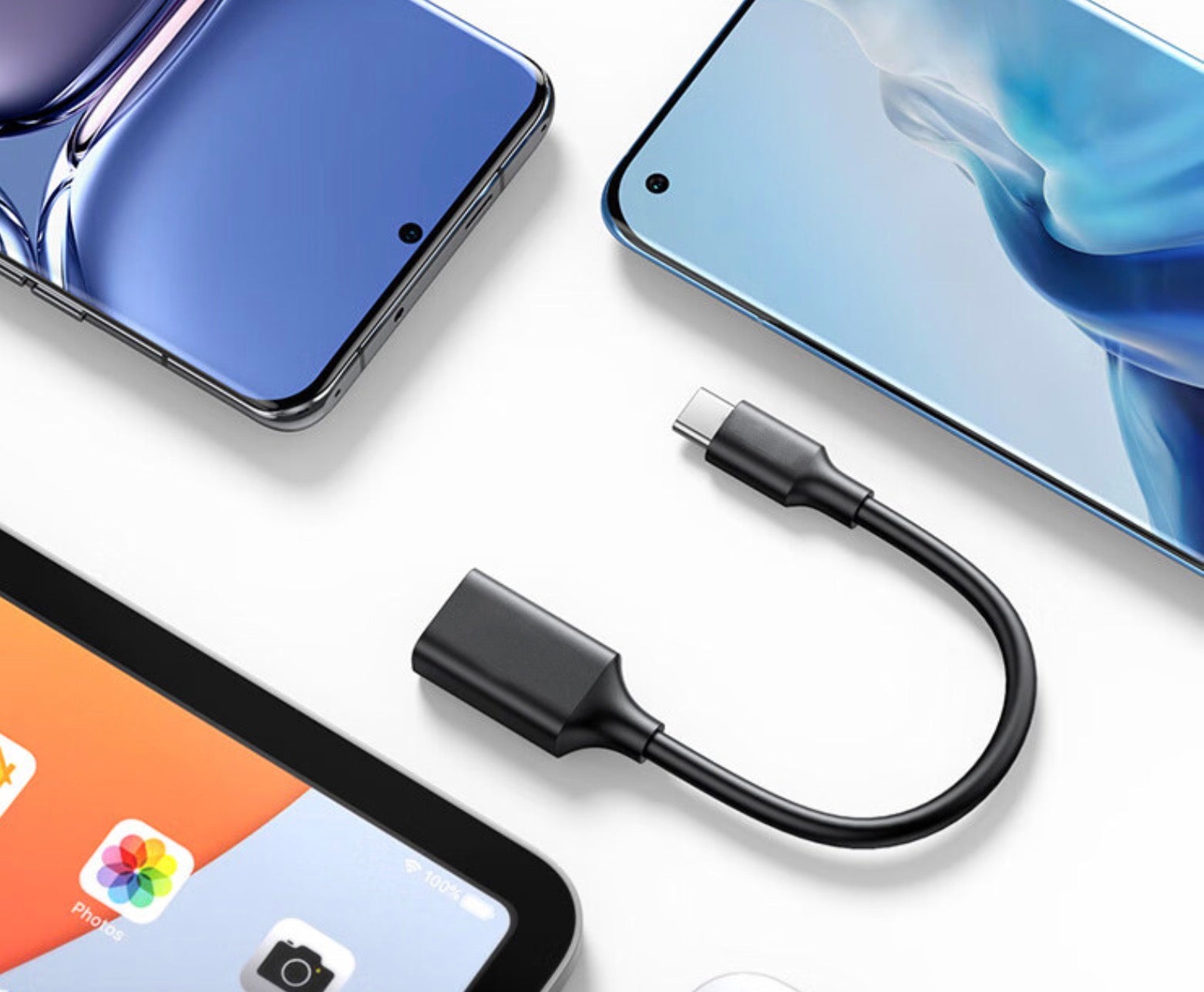 USB-C to USB 3.0 female OTG extension cable compatibility with smartphones tablets laptops and USB peripherals