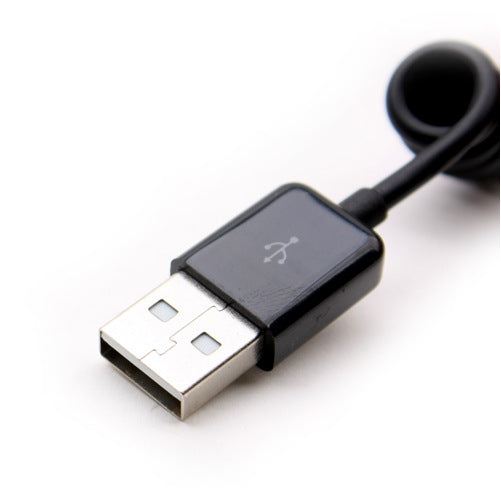 Coiled USB cable extended spring design