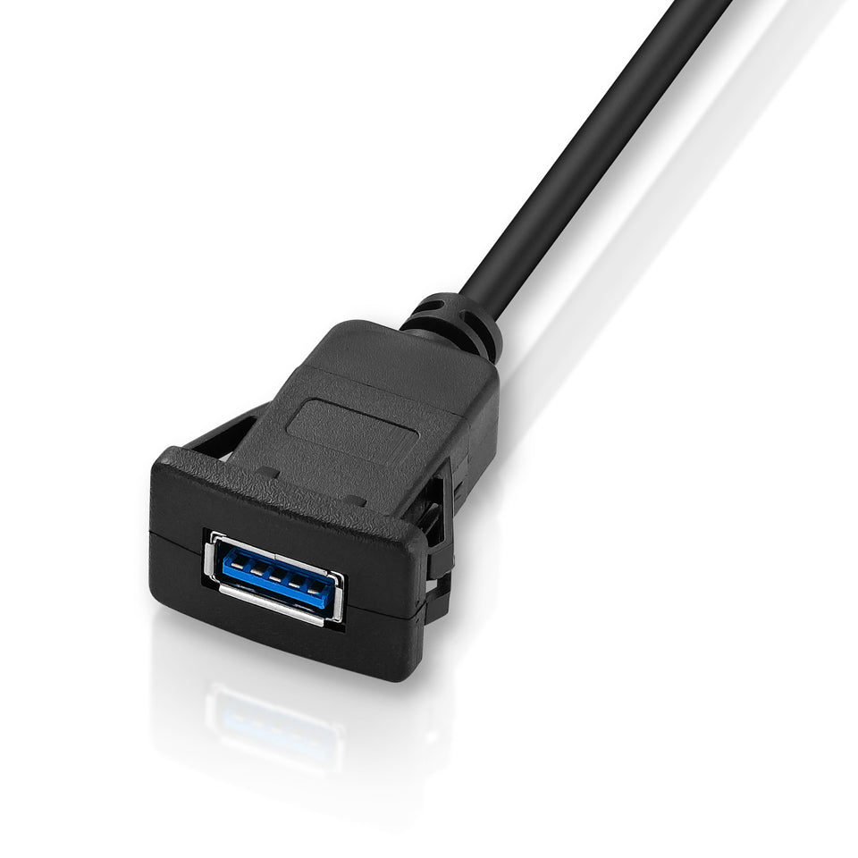 USB dashboard mount cable for car installation