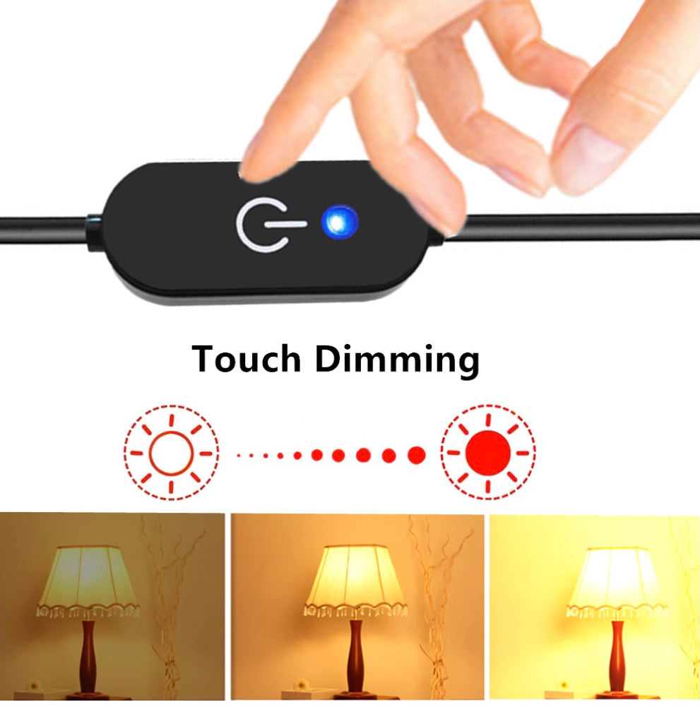 USB dimmer switch featuring blue LED status indicator
