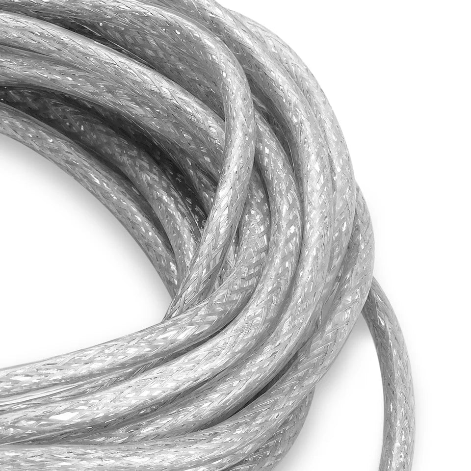 Grey USB extension cable showing durable cable construction