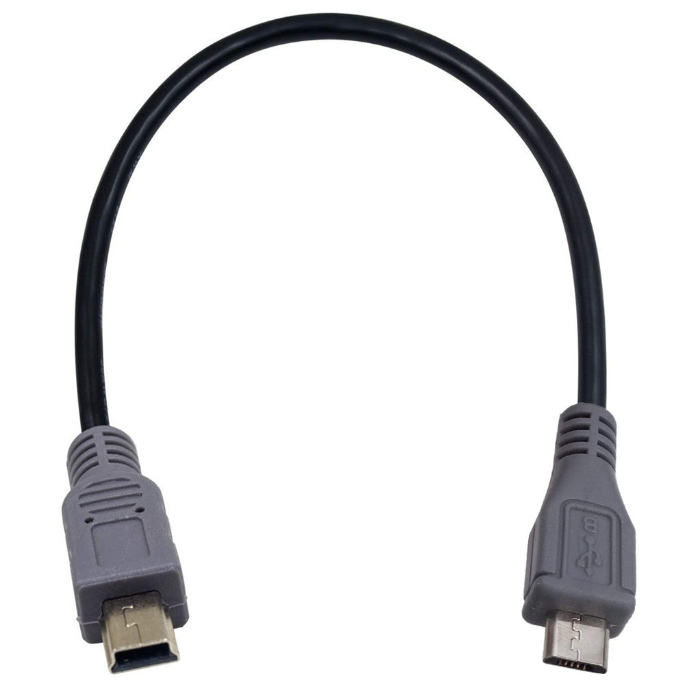 USB OTG Mini USB cable connected to camera and portable devices